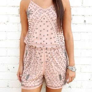 Dex Embellished Blush Romper